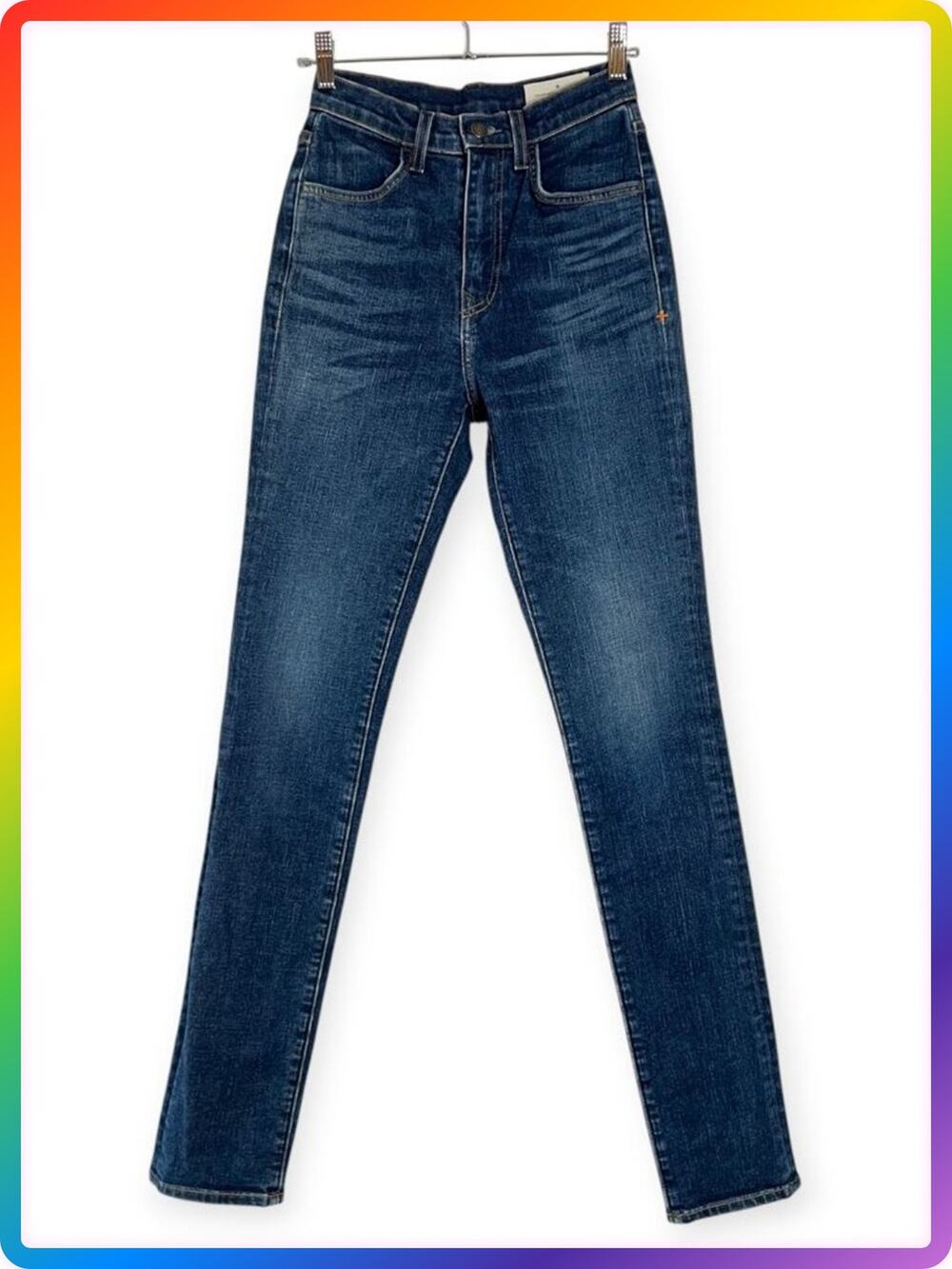 Imogene Willie Elizabeth High Rise Skinny Jeans 24 x 33 Dark Wash Denim